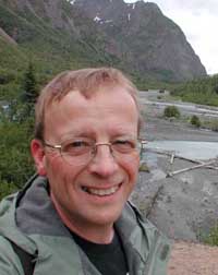 Leon Unruh at the Perch overlooking the Eagle River in Chugach State Park